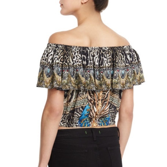 CAMILLA
Off-The-Shoulder Midriff Frill Top, Warrior Wanderlust size 3 - Picture 4 of 4